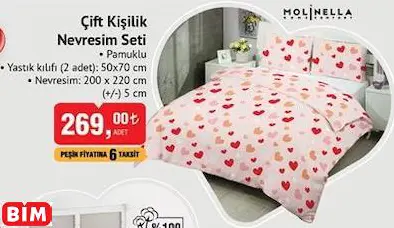 MOLİNELLA ÇİFT KİŞİLİK NEVRESİM SETİ